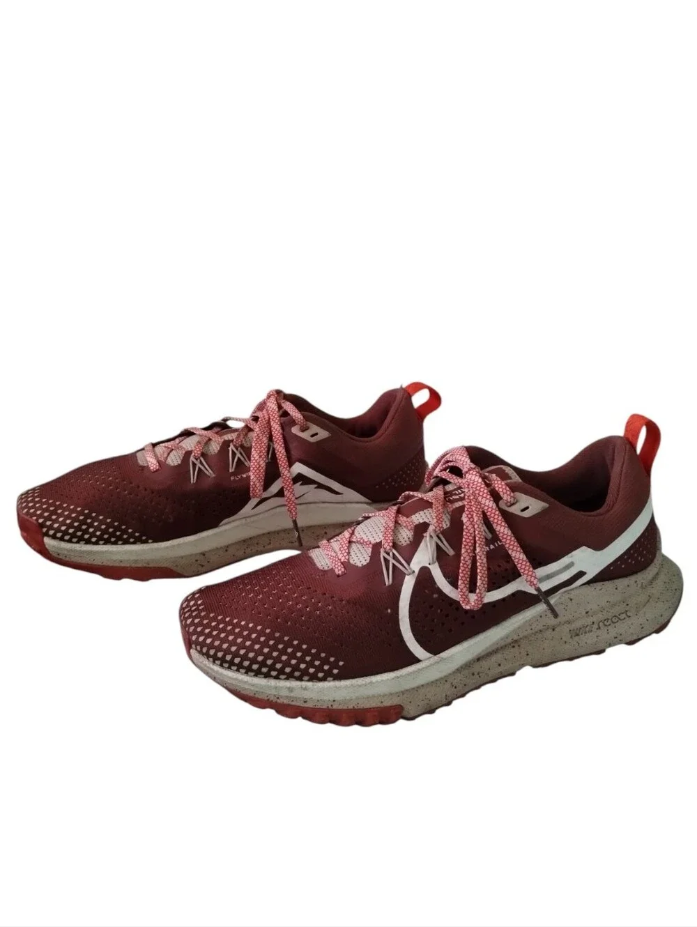 Nike React Pegasus Trail 4 Sneaker Shoes Womens 9.5 in Dark Pony Picante Red
